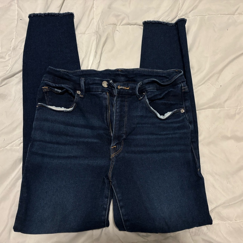 GOOD AMERICAN BLUE SKINNY JEANS